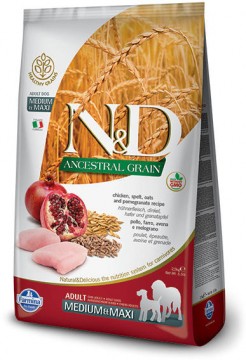 N&D Puppy Medium & Maxi Ancestral Grain Chicken & Spelled &...