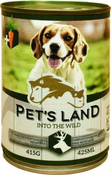 Pet's Land Dog - With Game 415 g