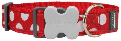 Red Dingo White Spots Red Giant nyakörv S piros