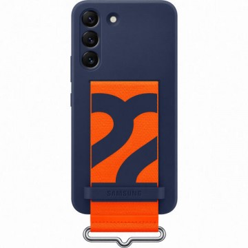Samsung Galaxy S22 S901 Silicone cover with strap navy...