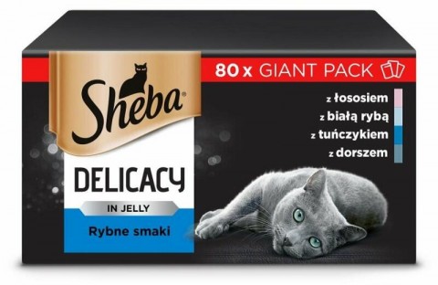 Sheba Delicacy in jelly fish 80x85 g