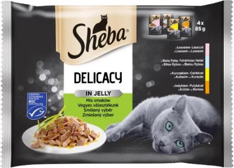 Sheba Delicacy in jelly mix 4x85 g