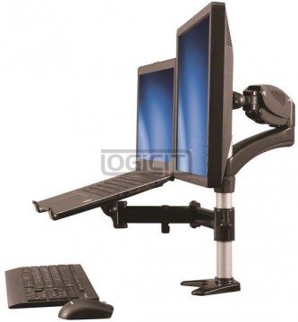 StarTech Desk Mount Monitor Arm With Laptop Stand Articulating...