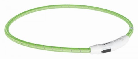 TRIXIE Világító USB tölthető nyakörv L-XL 65 cm/7 mm zöld...