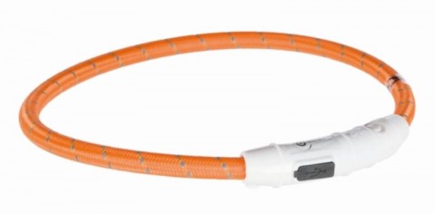 TRIXIE Világító USB tölthető nyakörv M-L 45 cm/7 mm narancs...