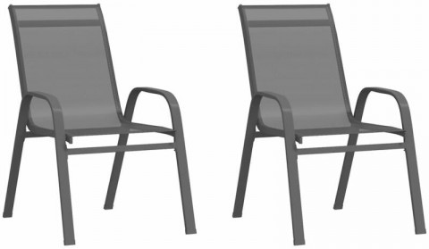 vidaXL 2 db textilén rakásolható kerti szék (318777/8/9)