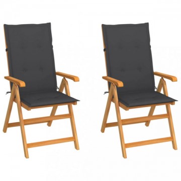 vidaXL 2 db tömör tíkfa kerti szék párnákkal (3062376/77/78/79)