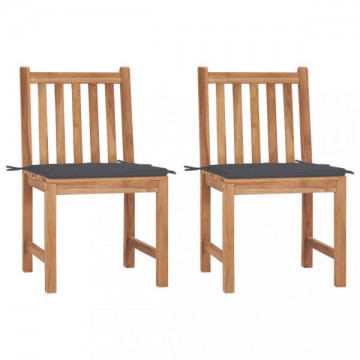 vidaXL 2 db tömör tíkfa kerti szék párnával (3062916/17/18)