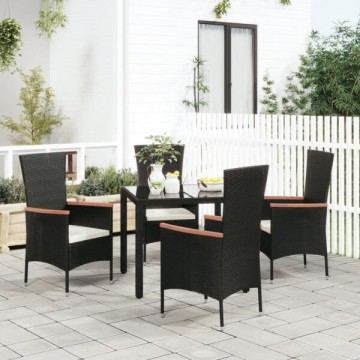 vidaXL 4 db polyrattan kerti szék párnával (319527/8)