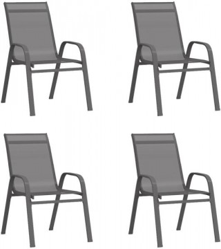 vidaXL 4db textilén rakásolható szék (318780/1/2)