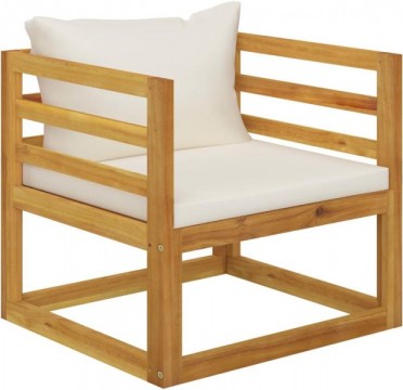 vidaXL Akácfa kerti szék párnákkal (311867/311868)
