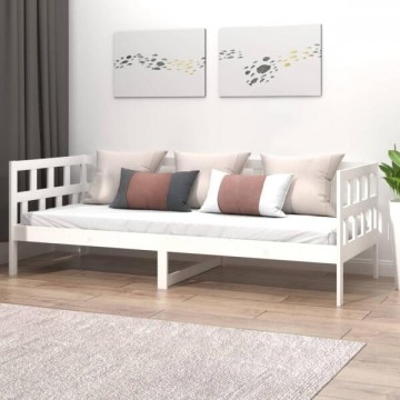 vidaXL Fehér tömör fenyőfa kanapéágy 80 x 200 cm (820213)