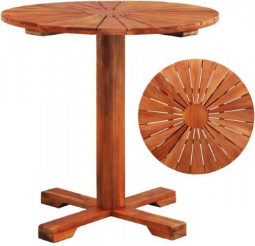 vidaXL Kerek akácfa asztal 70x70 cm (44037)