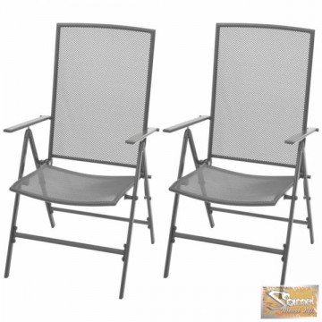 vidaXL Rakásolható acél szék, 2db (42716)