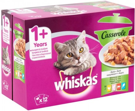 Whiskas Adult Casserole Mix Selection in aspic 12x85 g